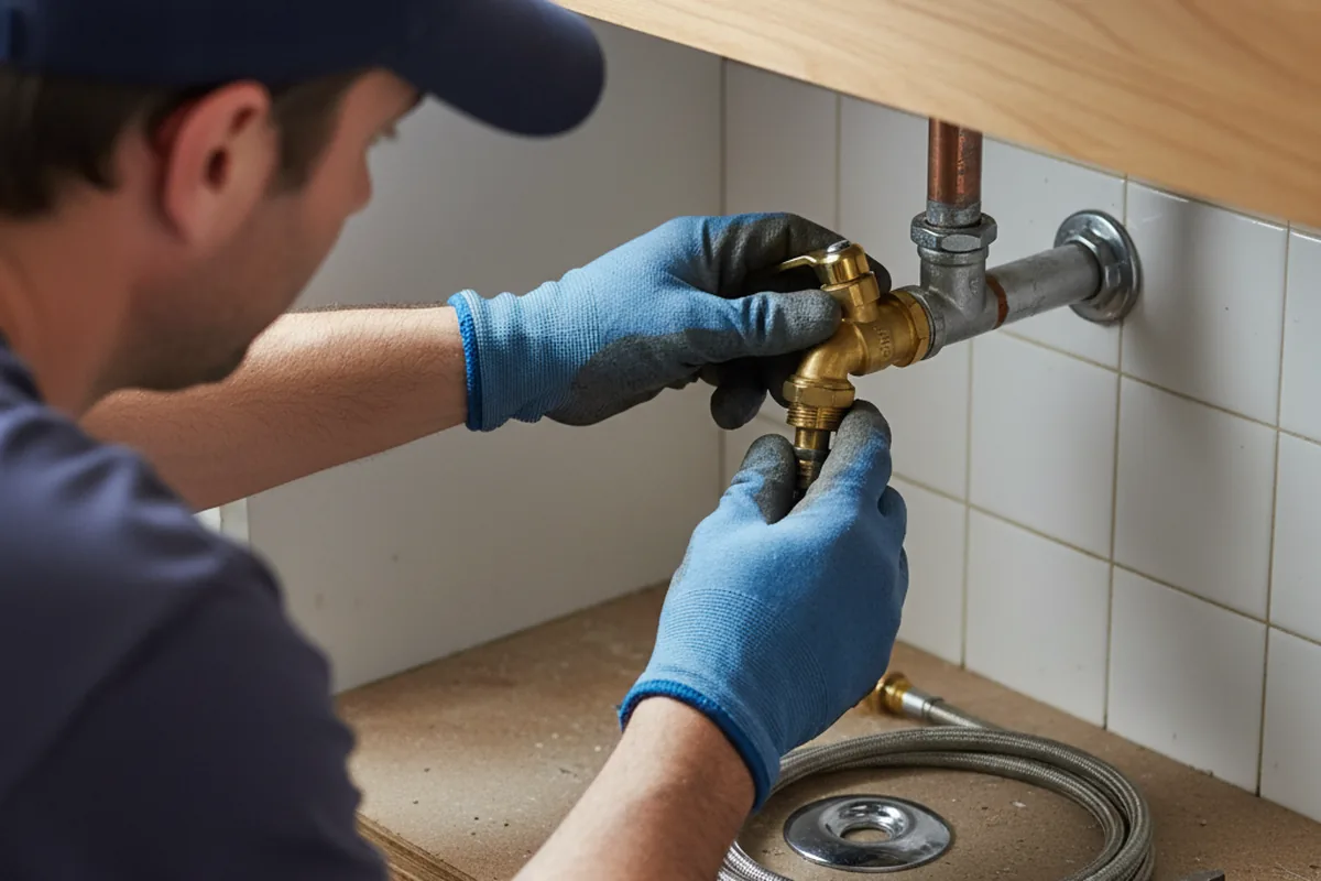 Shutoff valve and fitting work during Well Pump Repair in Sandy Level